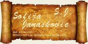Sofija Janašković vizit kartica